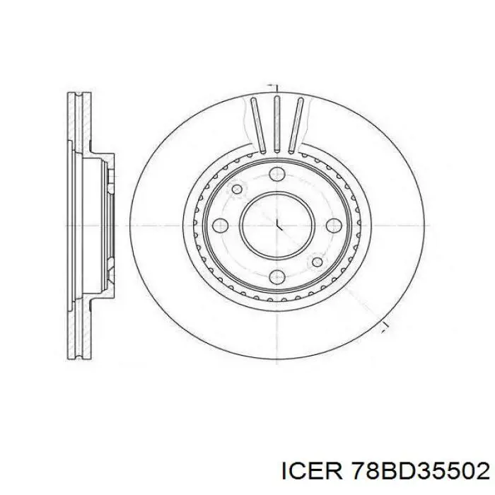 78BD35502 Icer Гальмо дискове переднє