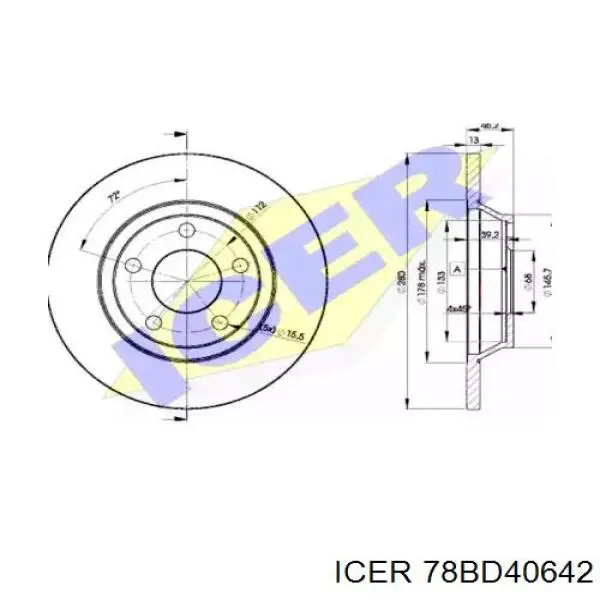 Купити 78BD40642 Icer Ротор гальмівний