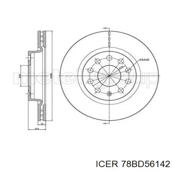 Купити 78BD56142 Icer Ротор гальмівний