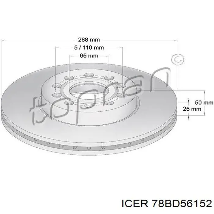 Ремкомплект передніх гальм 78BD56152 Icer