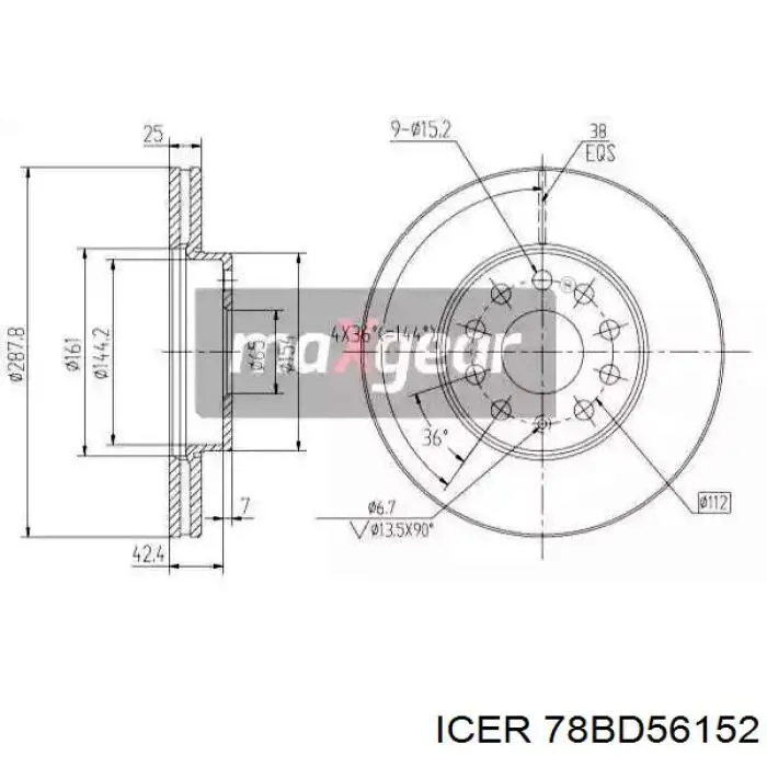 Ремкомплект передніх гальм Icer 78BD56152