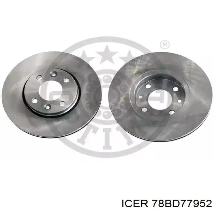 Диск переднього гальма Icer 78BD77952 ціна, від 28.97 USD