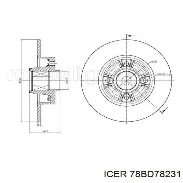 Гальмівні диски 78BD78231 Icer