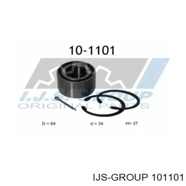 Підшипник маточини передньої 101101 IJS Group