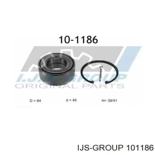 101186 IJS Group Підшипник маточини передньої