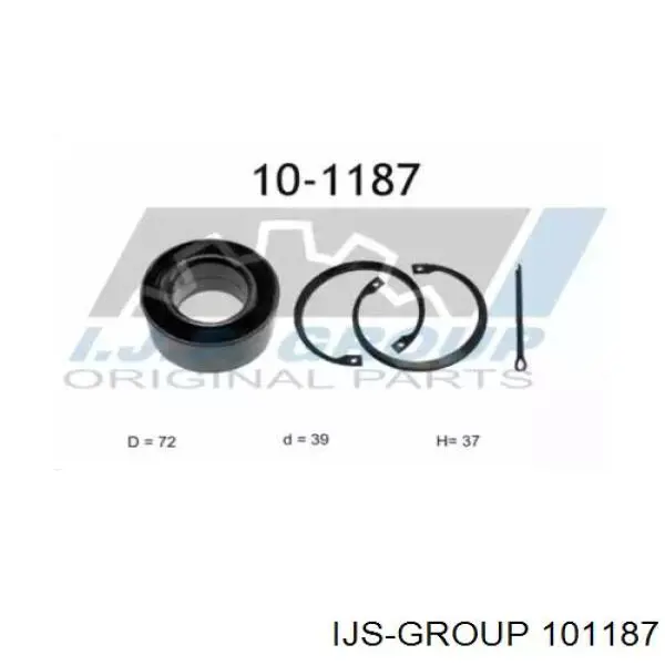 Підшипник маточини передньої 101187 IJS Group