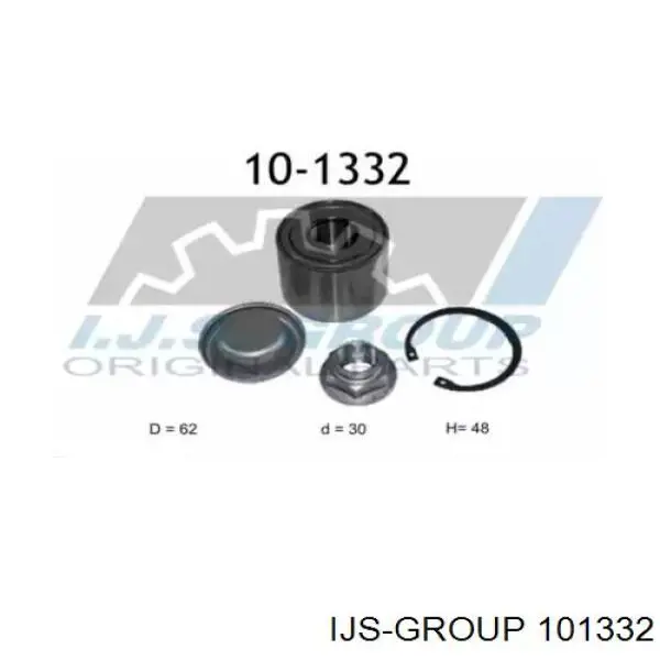 Підшипник маточини задньої 101332 IJS Group