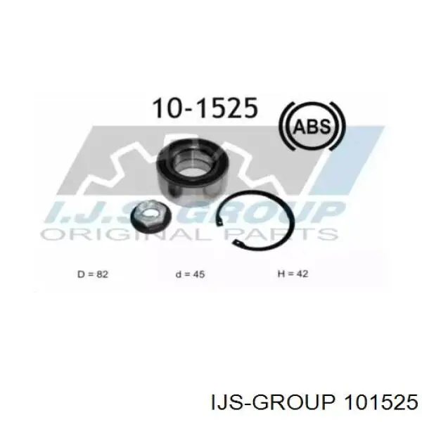 Підшипник маточини передньої 101525 IJS Group