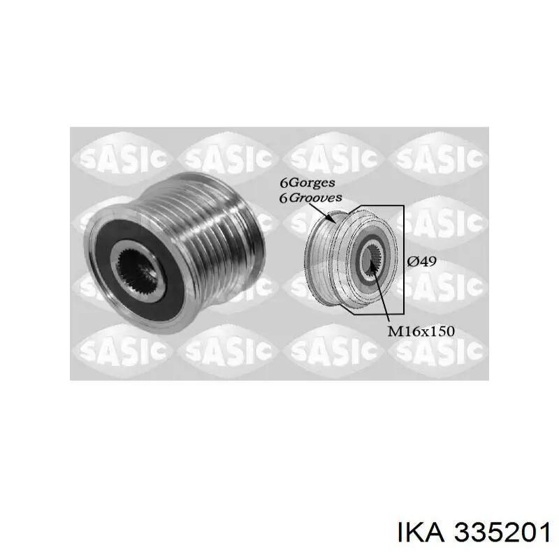 Шків генератора 335201 IKA
