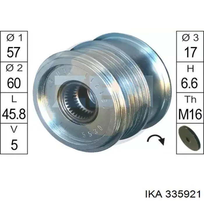 Інерційний шків IKA 335921 ціна, від 23.88 USD