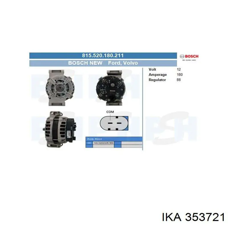 Купити 353721 IKA Шків генератора