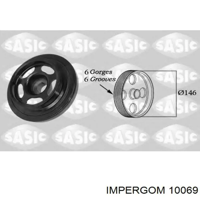 Шків колінвала 10069 Impergom