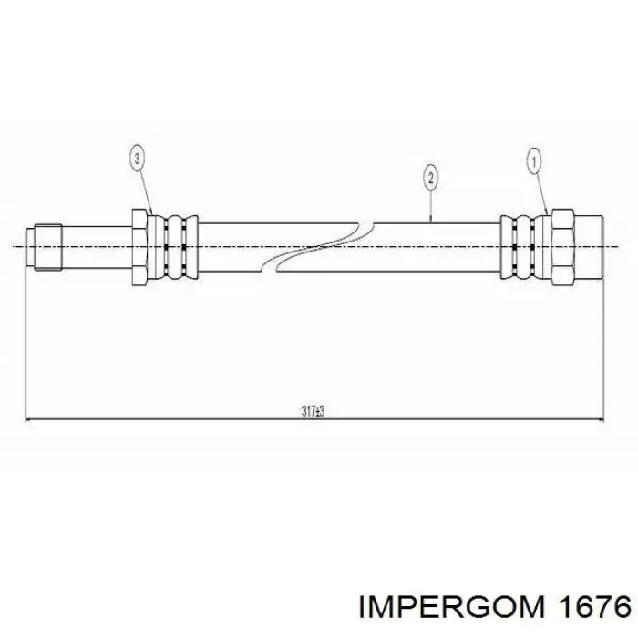 1676 Impergom сайлентблок переднього нижнього важеля
