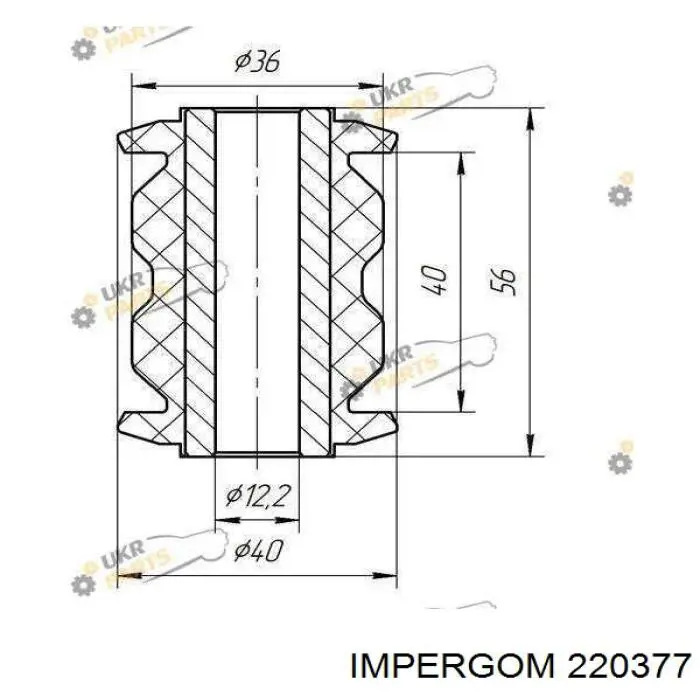 Шланг/патрубок радіатора охолодження, нижній 8D0121055E VAG