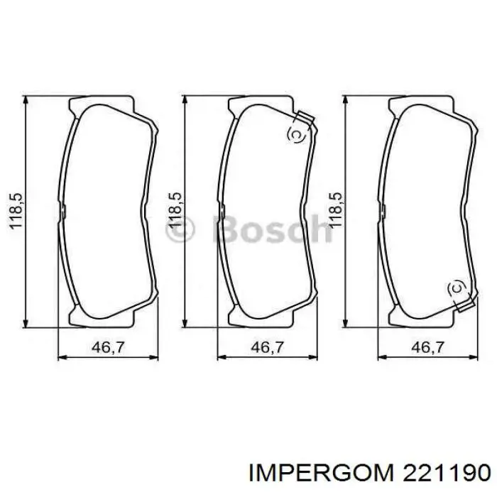 Купити 221190 Impergom Шланг/патрубок радіатора охолодження, верхній