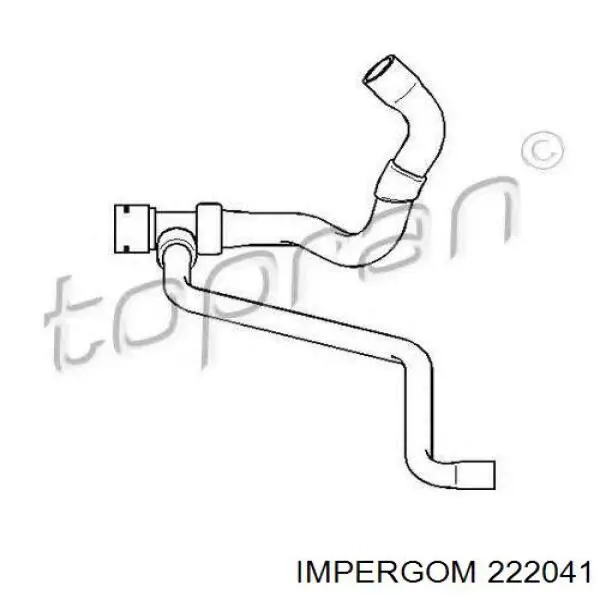 Патрубок системи охолодження Impergom 222041