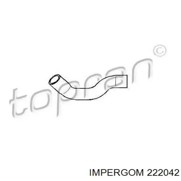 Шланг/патрубок радіатора охолодження, нижній 222042 Impergom