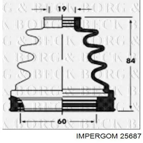 Опора карданного валу Chrysler 552674310