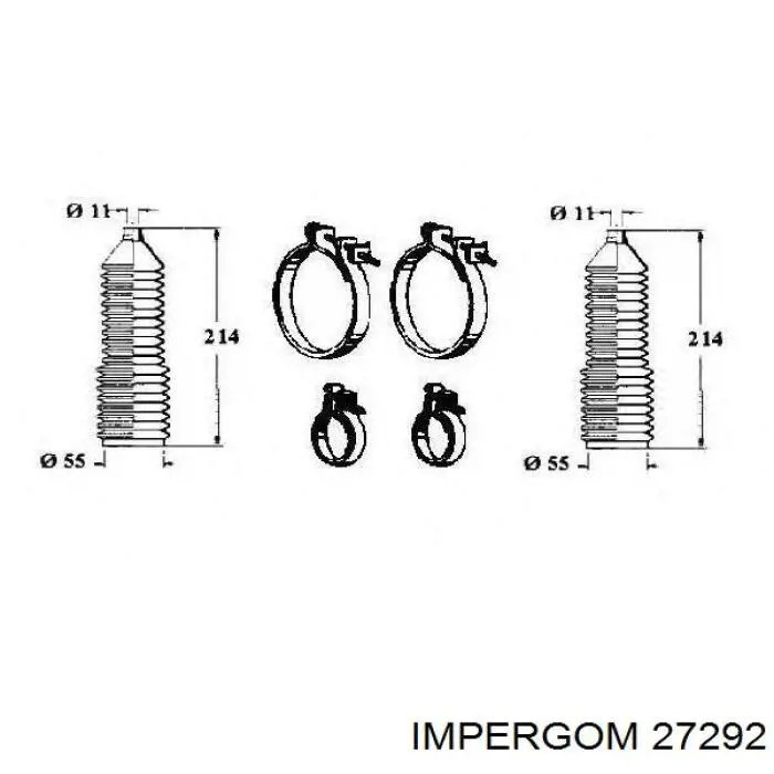 Пильник рейки Impergom 27292
