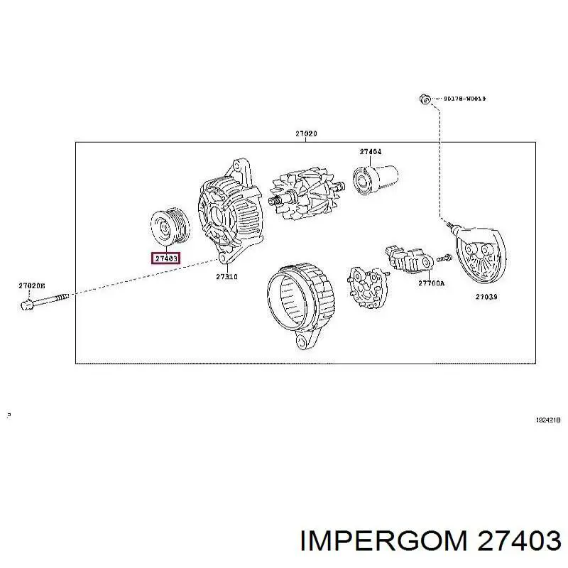 Права подушка двигуна Impergom 27403 ціна, від 20.90 USD