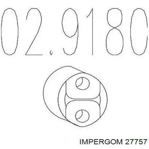 Купити 27757 Impergom Подушка глушника