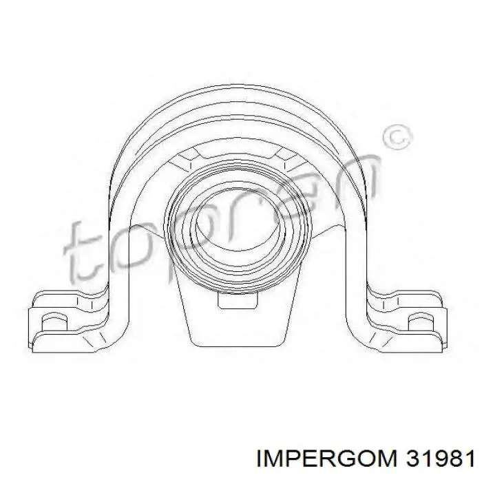 Підвісний підшипник карданного валу Impergom 31981 ціна, від 24.75 USD