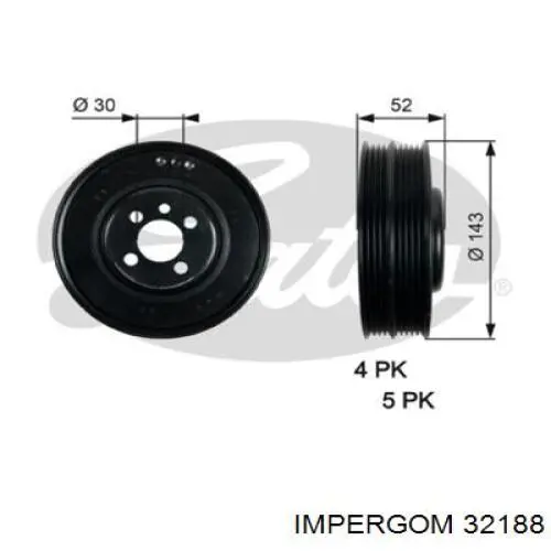 Купити 32188 Impergom Задня подушка двигуна