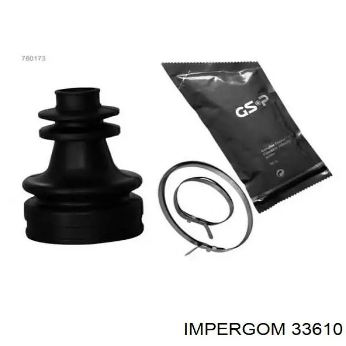 Купити 33610 Impergom Пильник ШРКШ внутрішній, передній півосі, правий