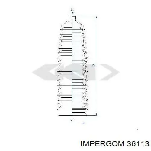 Пильник рульової тяги Impergom 36113 ціна, від 4.32 USD