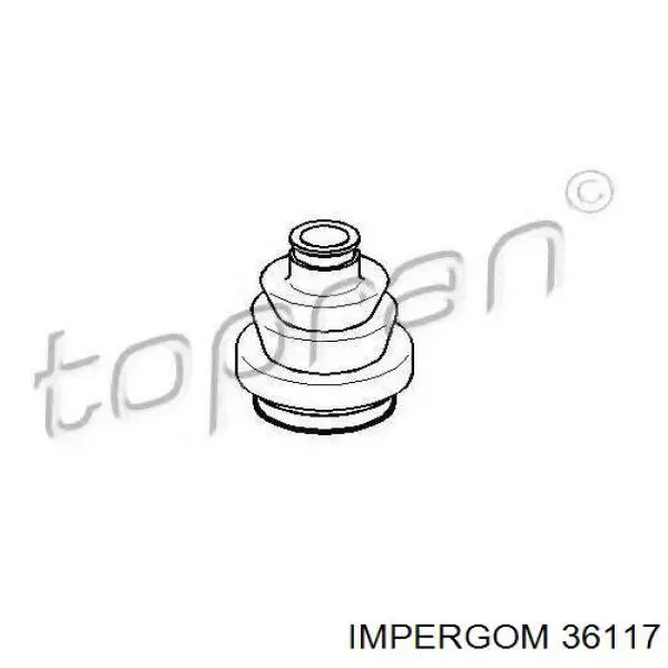 Пильник ШРУСа внутрішній, передній піввісі 36117 Impergom