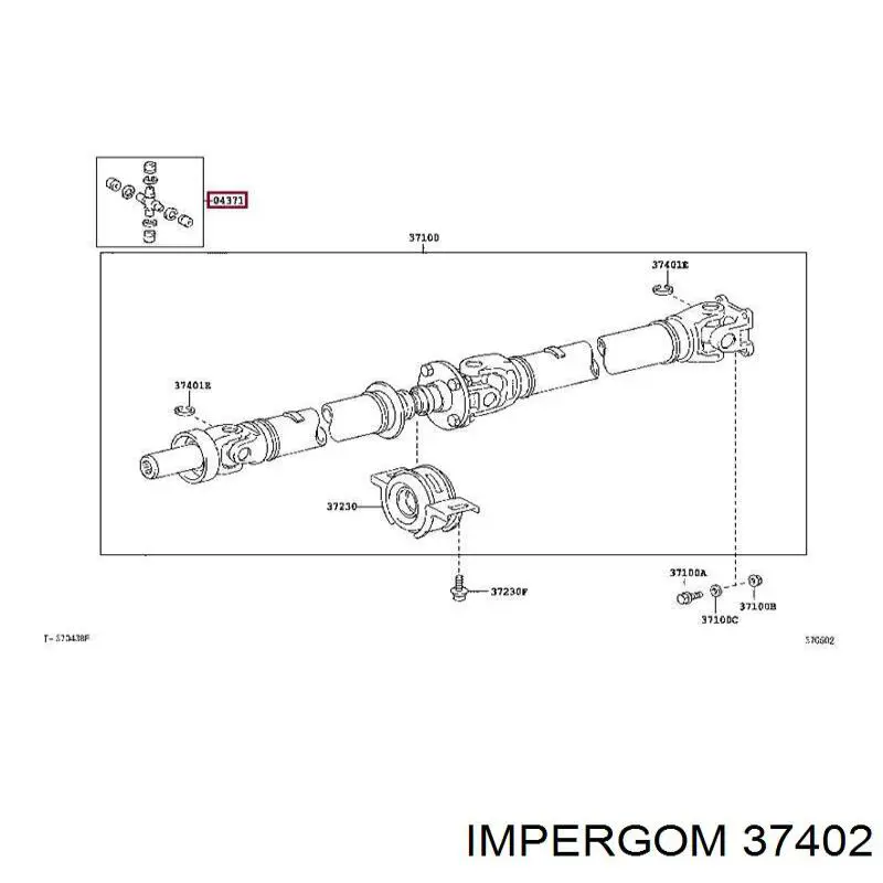 Прокладка стабільзатора заднього Impergom 37402