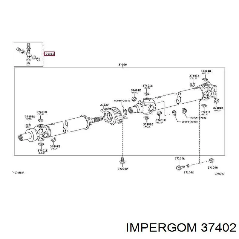 37402 Impergom Гумка заднього стабілізатора