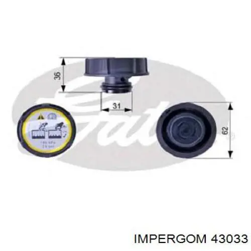 Купити 43033 Impergom Кришка розширювального бачка