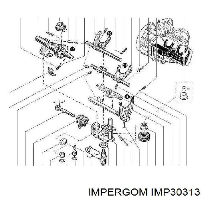 IMP30313 Impergom Ручка перемикання передач