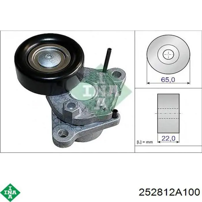 Натягувач приводного ременя 252812A100 INA