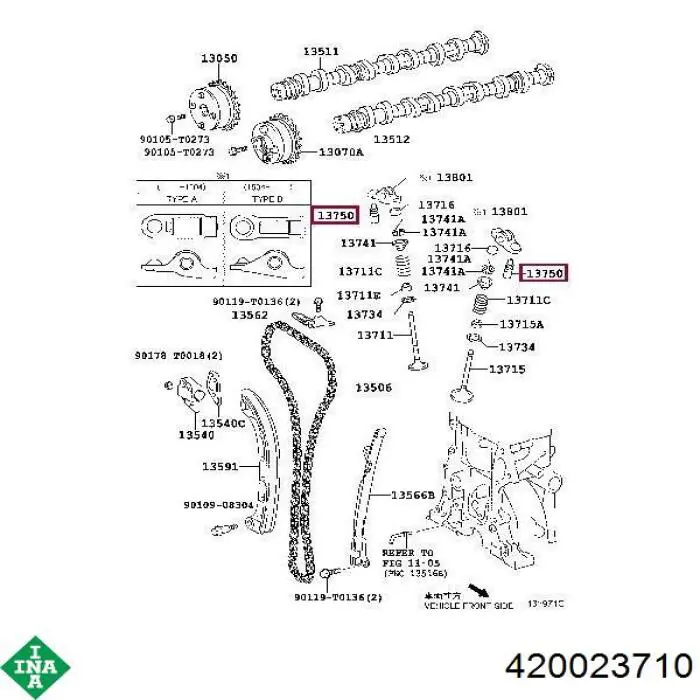  Гідрокомпенсатор Toyota Yaris 
