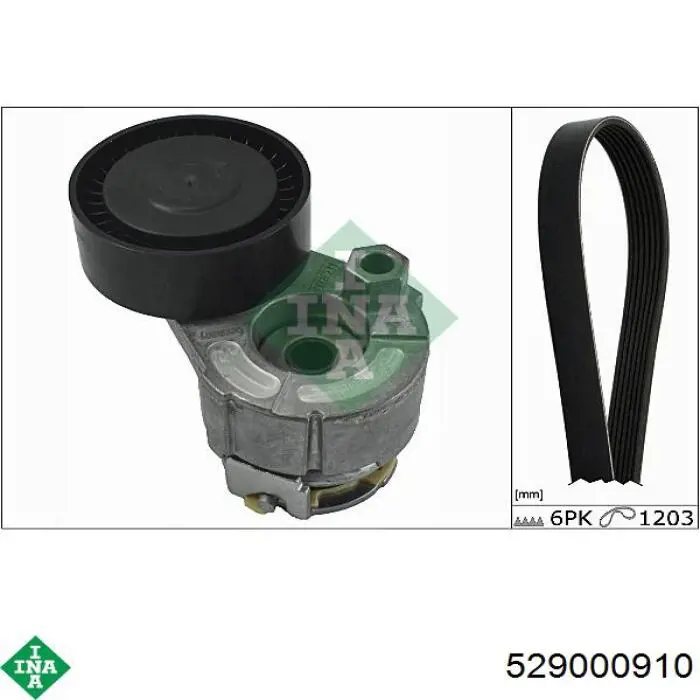 Ремінь приводний, агрегатів, комплект INA 529000910 ціна, від 48.46 USD