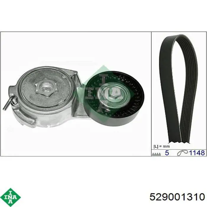 Ремінь приводний, агрегатів, комплект INA 529001310 ціна, від 44.44 USD