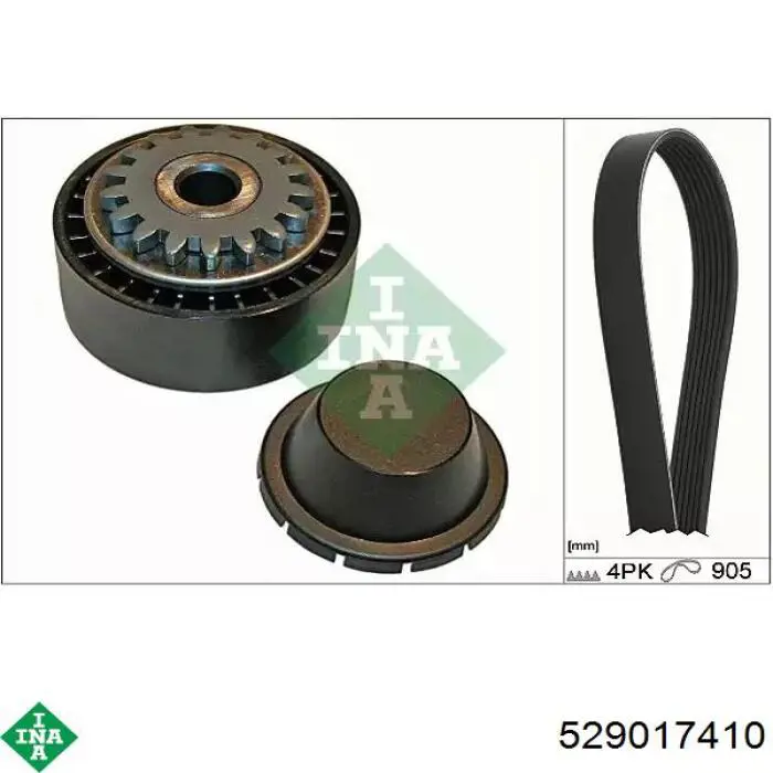 Ремінь приводний, агрегатів, комплект INA 529017410 ціна, від 43.86 USD