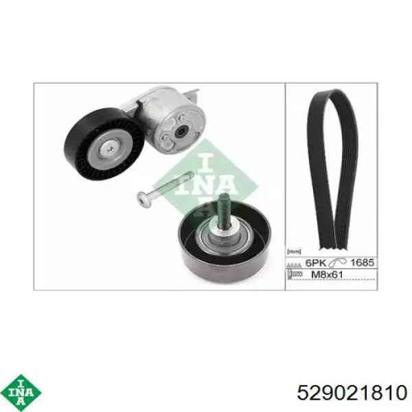 Ремінь приводний, агрегатів, комплект INA 529021810 ціна, від 88.74 USD