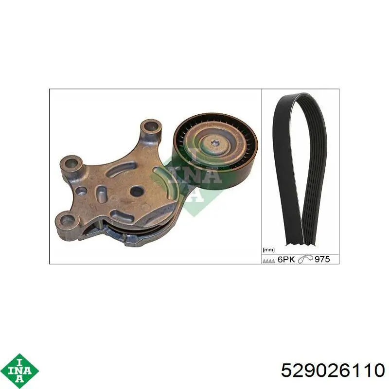 Ремінь приводний, агрегатів, комплект INA 529026110 ціна, від 49.32 USD