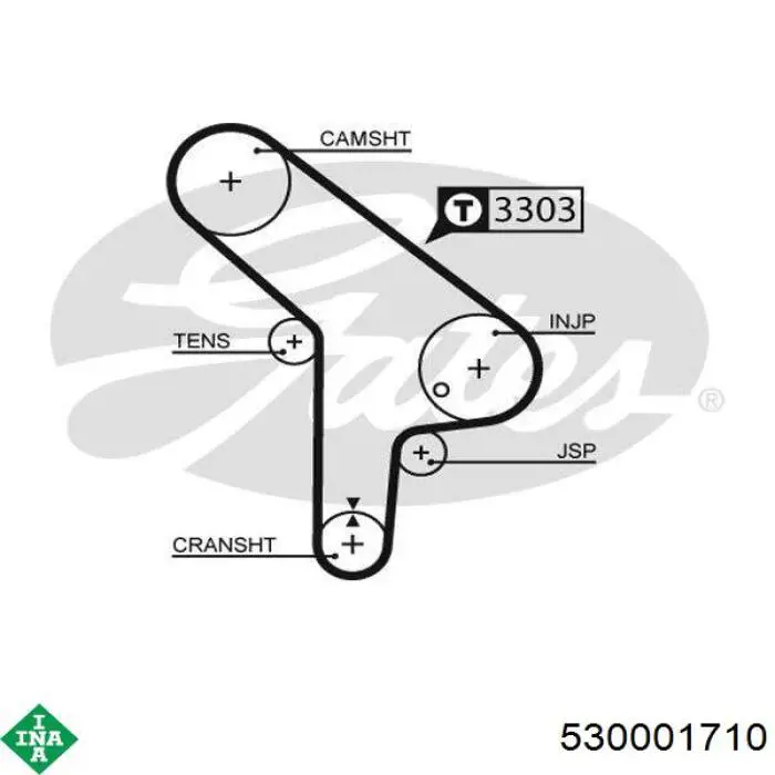 Комплект ГРМ INA 530001710 ціна, від 105.38 USD