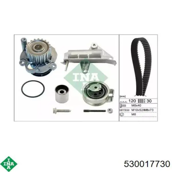 Комплект ГРМ 530017730 INA