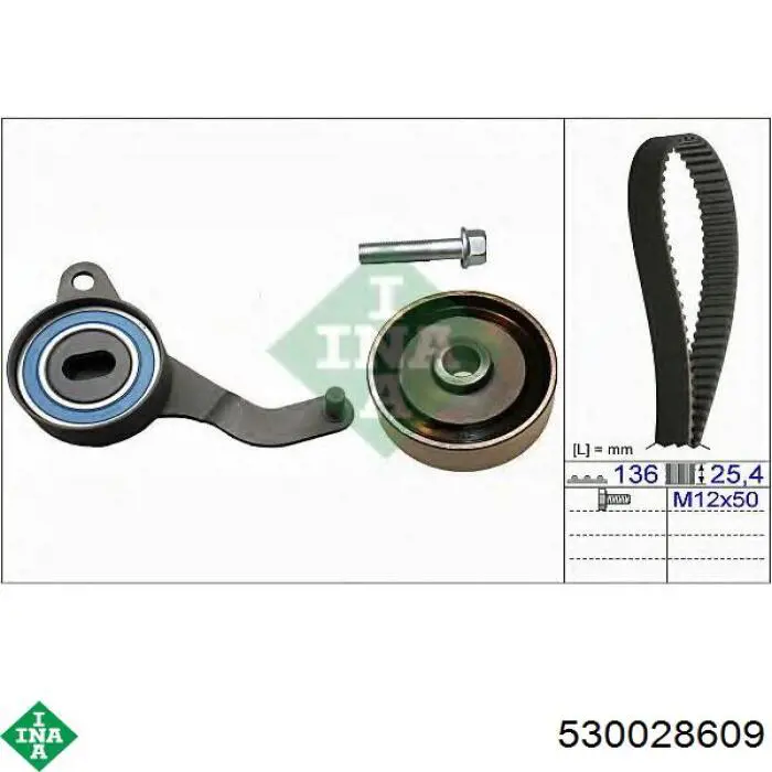 Комплект ГРМ Polcar 530028609 ціна, від 82.13 USD