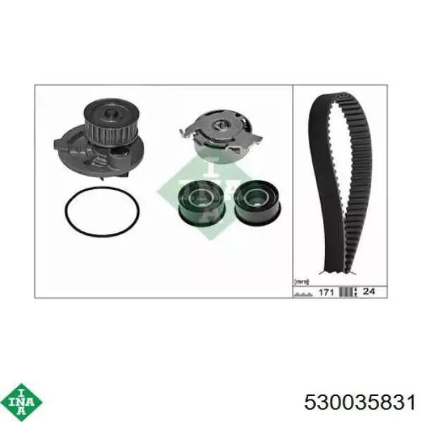 Комплект ГРМ INA 530035831 ціна, від 108.39 USD