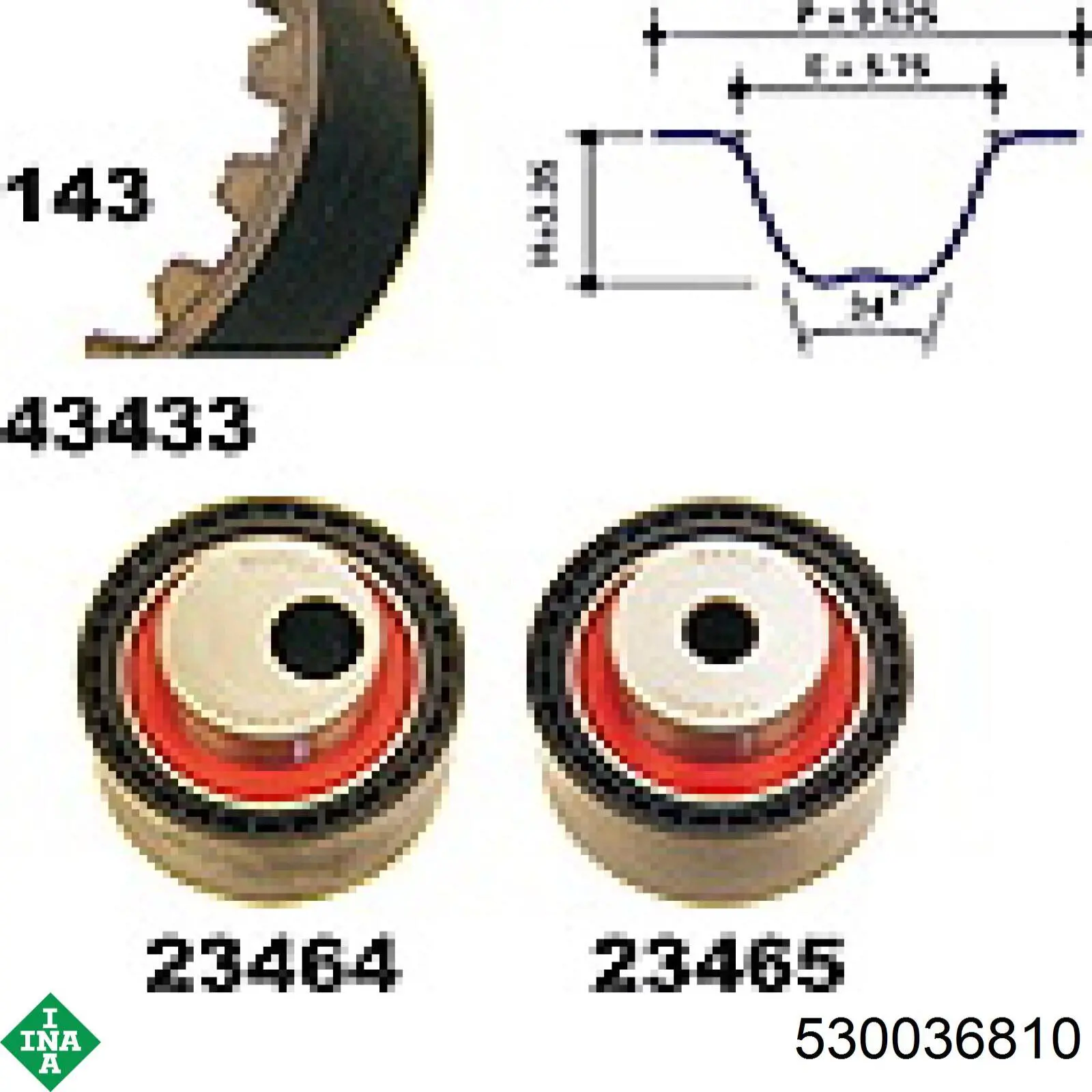 Комплект ГРМ 530036810 INA