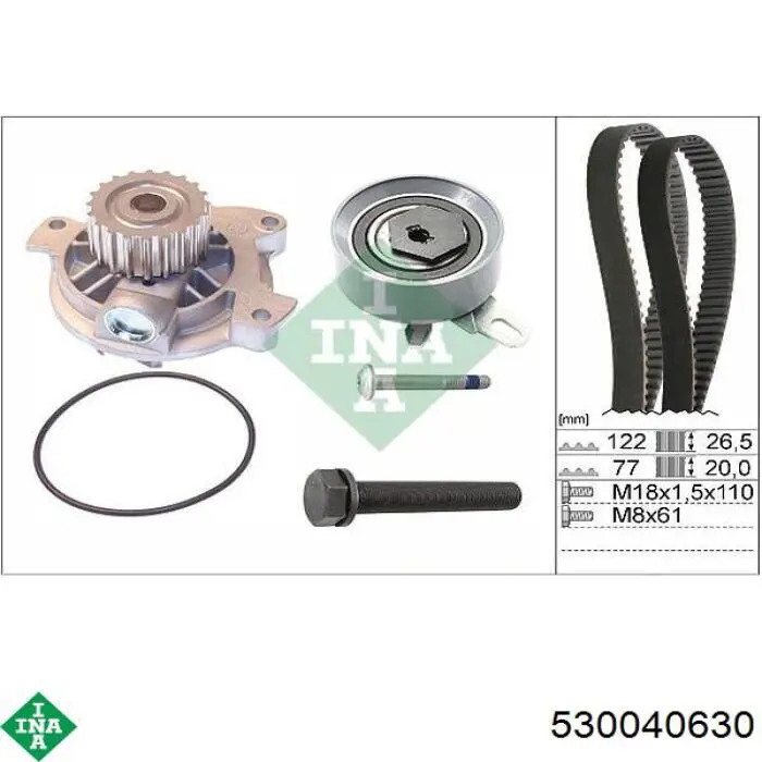 Комплект ГРМ INA 530040630 ціна, від 113.62 USD