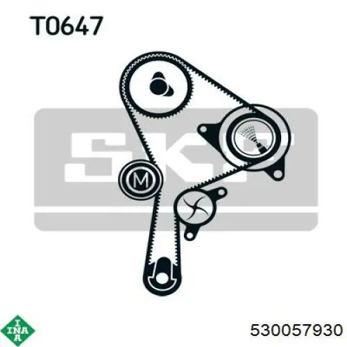 Комплект ГРМ INA 530057930 ціна, від 140.60 USD