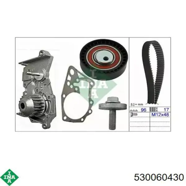 Комплект ГРМ INA 530060430 ціна, від 108.36 USD