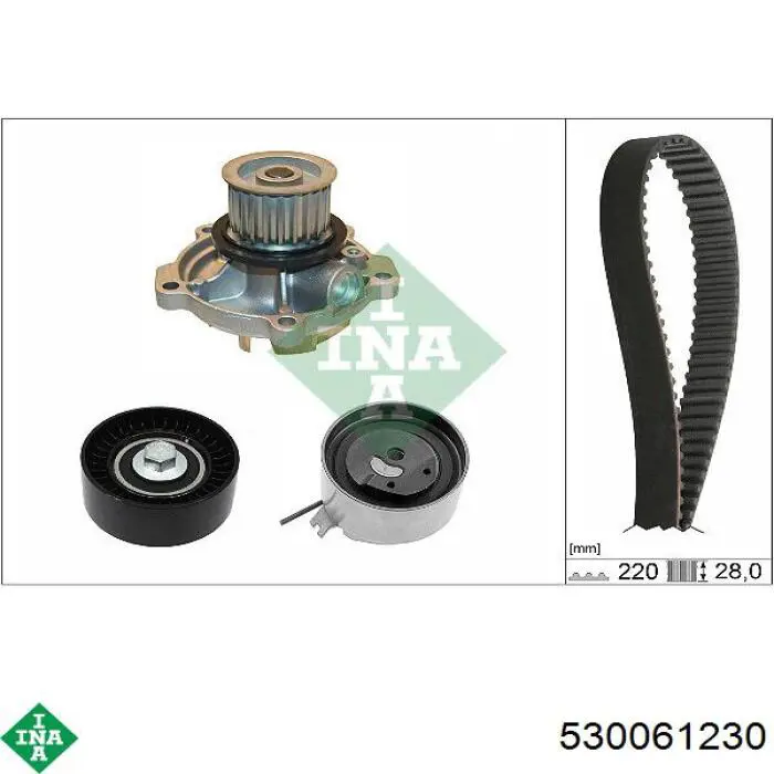 Комплект ГРМ INA 530061230 ціна, від 117.74 USD